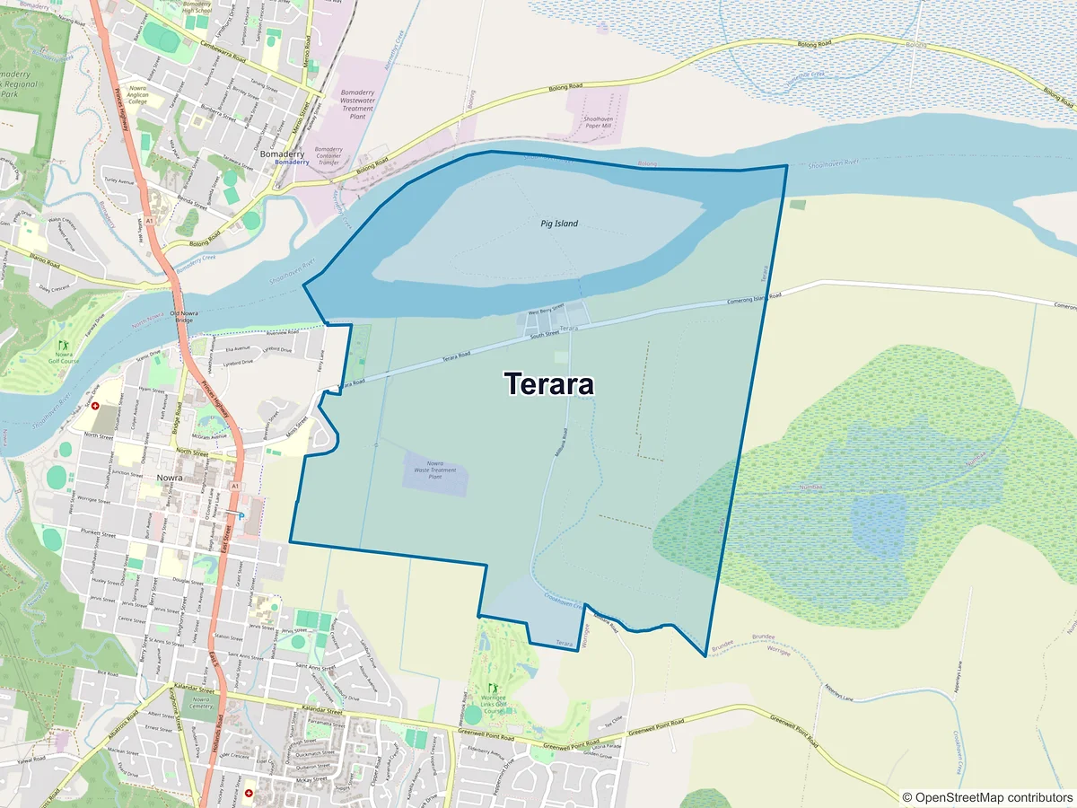 Map of Terara, NSW, Australia
