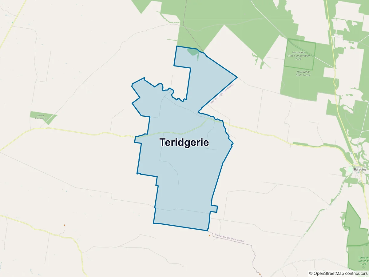 Map of Teridgerie, NSW, Australia