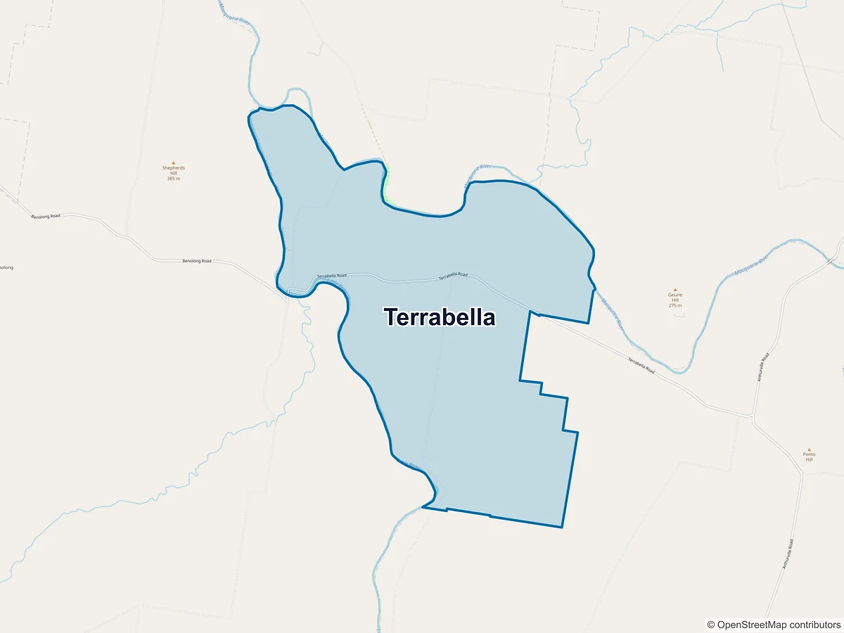 Map of Terrabella, NSW, Australia
