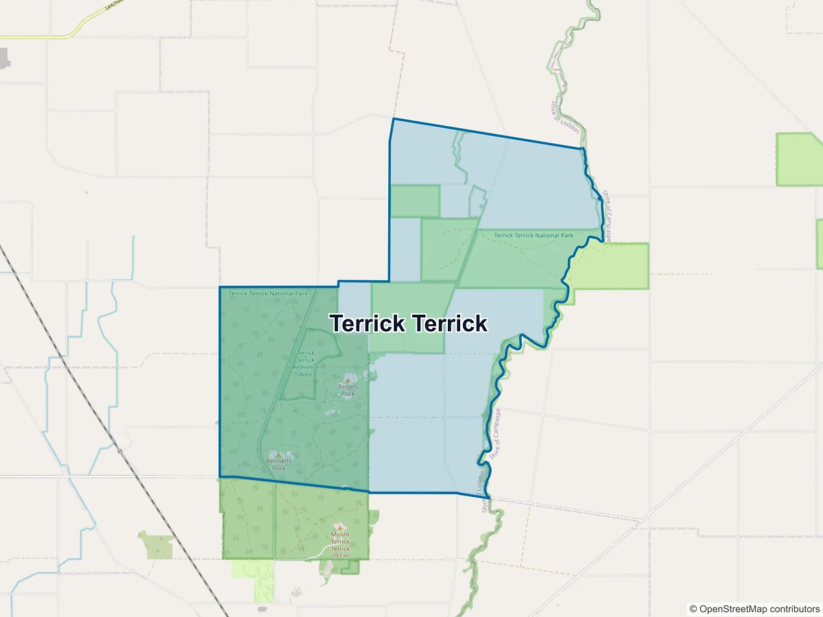 Map of Terrick Terrick, VIC, Australia