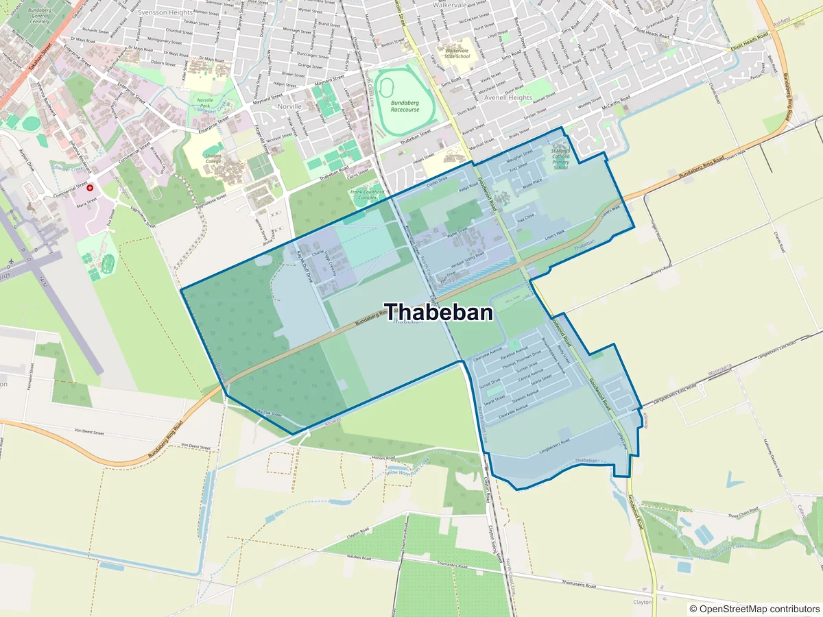 Map of Thabeban, QLD, Australia