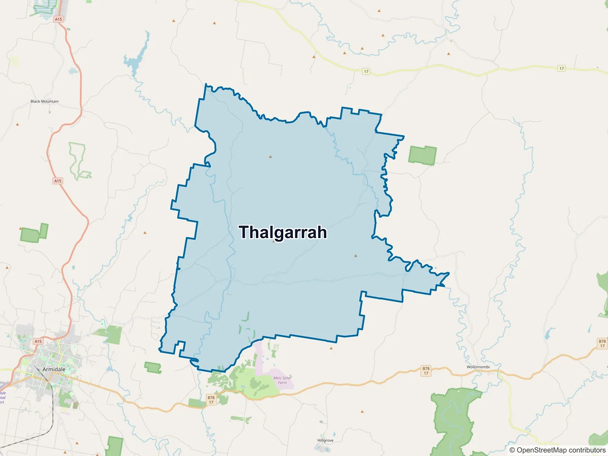 Map of Thalgarrah, NSW, Australia