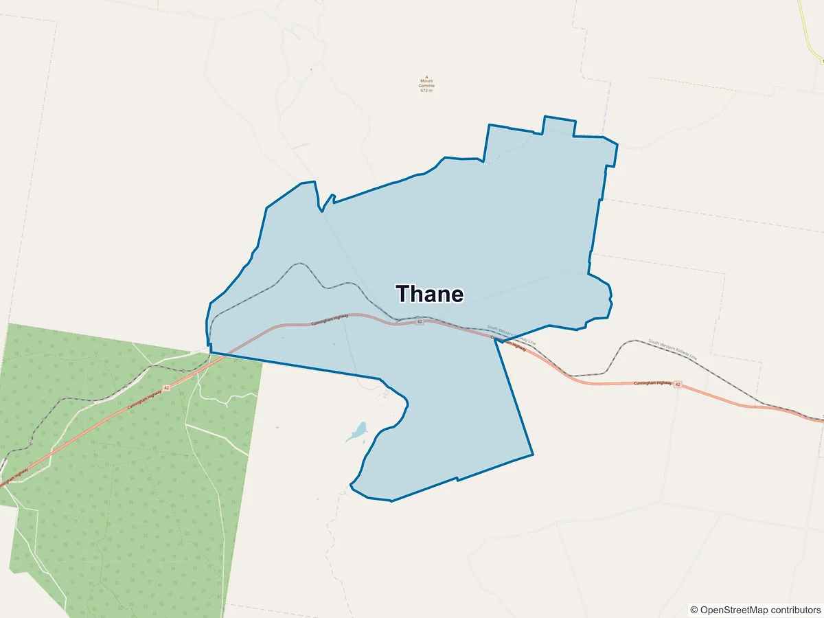 Map of Thane, QLD, Australia