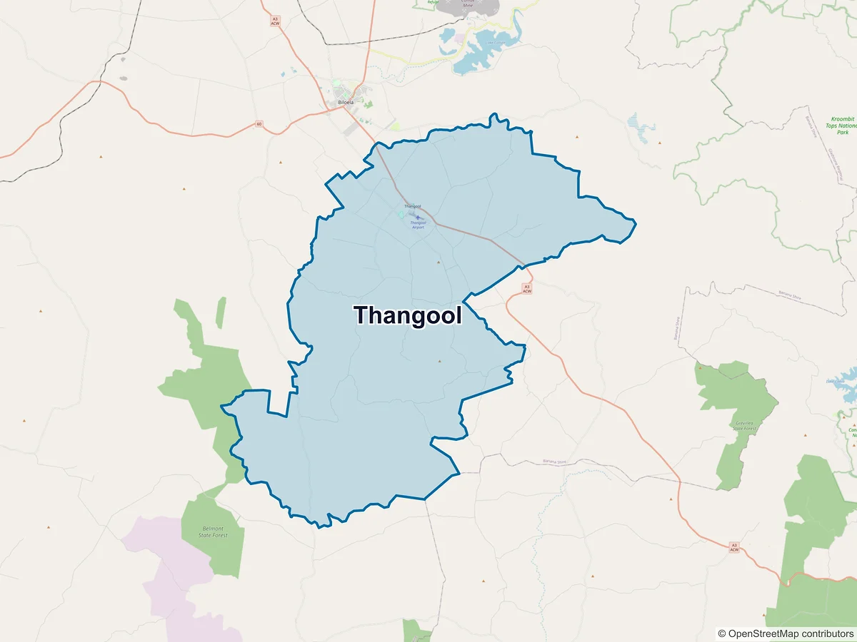 Map of Thangool, QLD, Australia