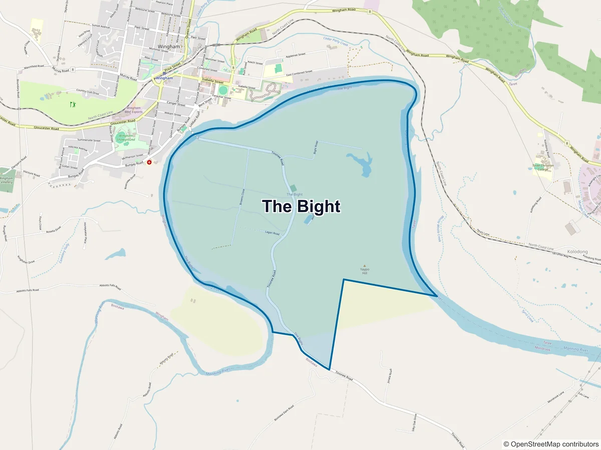 Map of The Bight, NSW, Australia