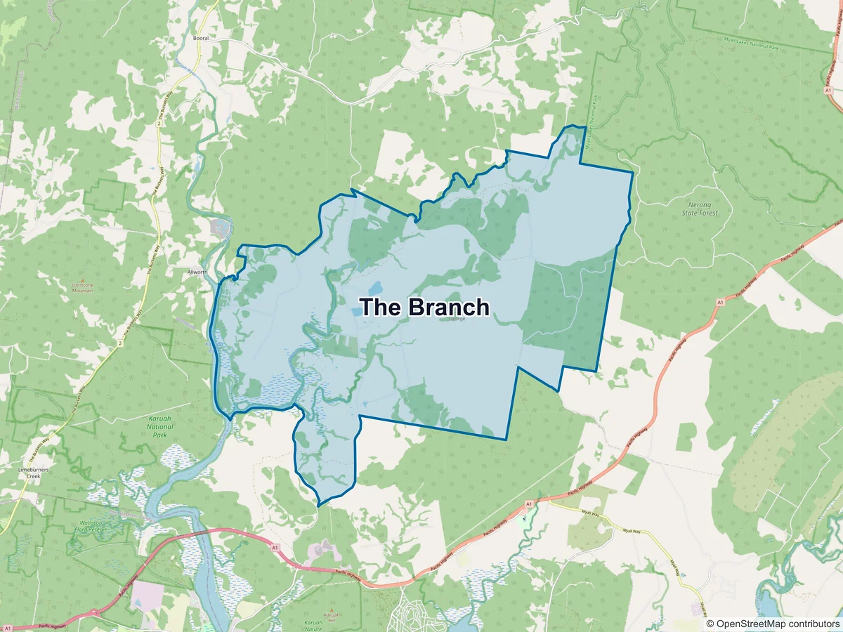 Map of The Branch, NSW, Australia