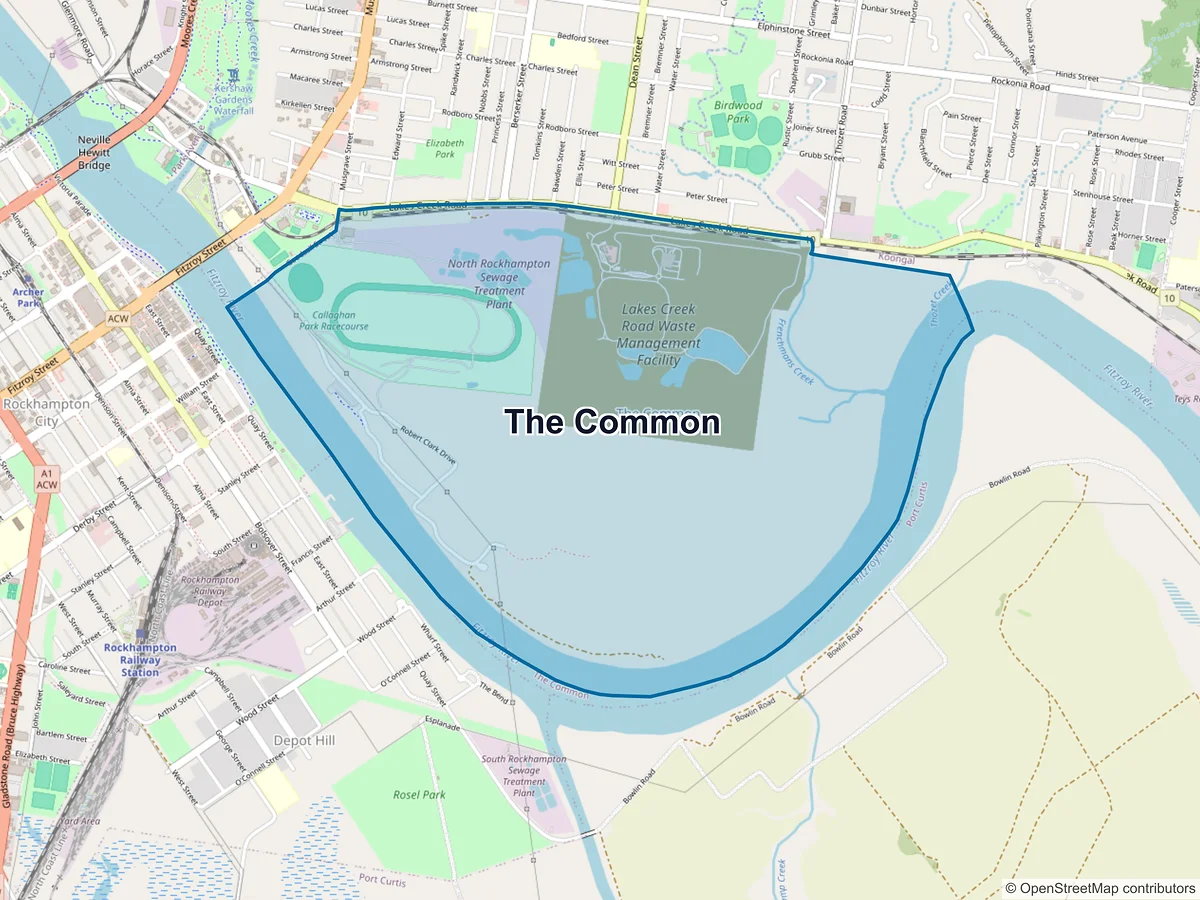 Map of The Common, QLD, Australia