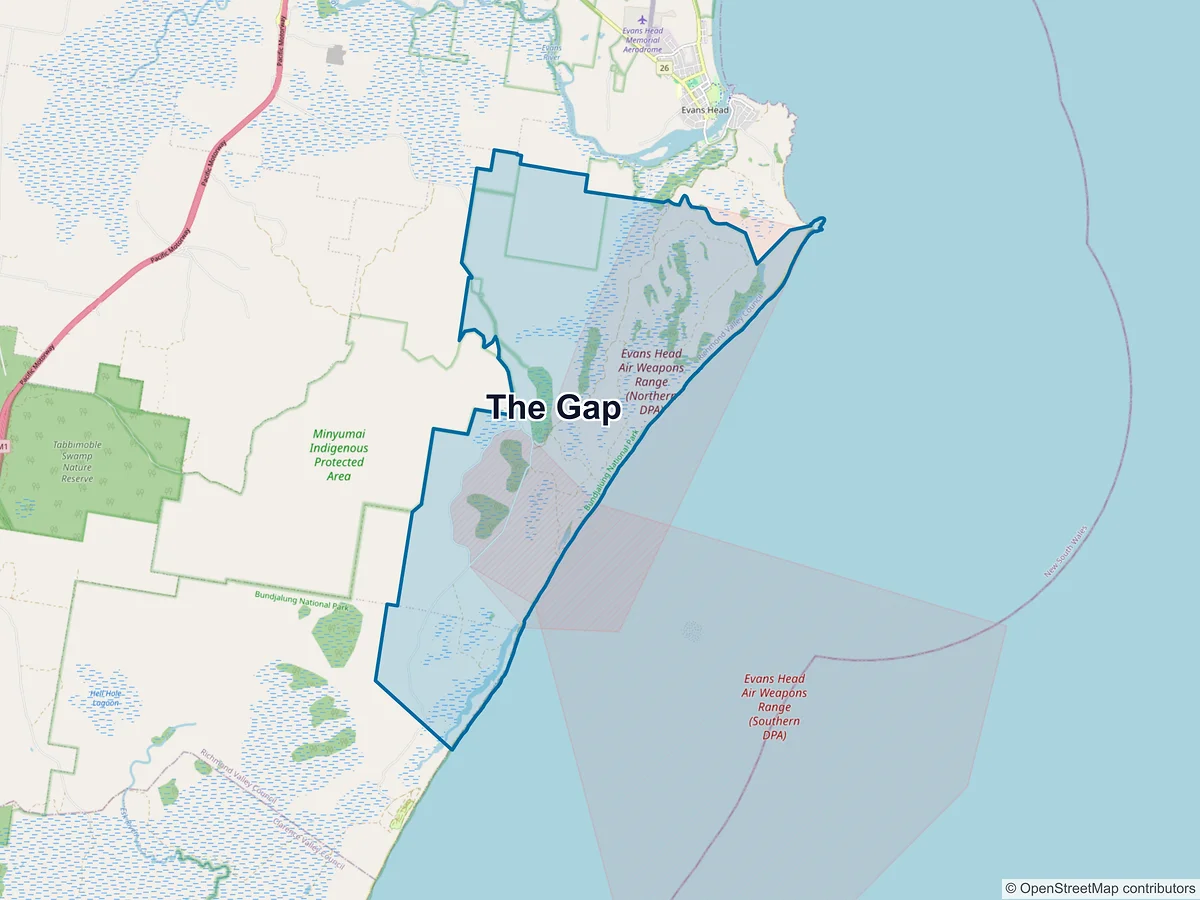 Map of The Gap, NSW, Australia