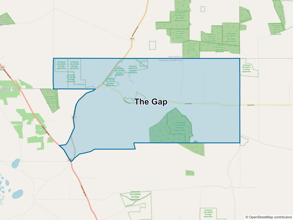 Map of The Gap, SA, Australia