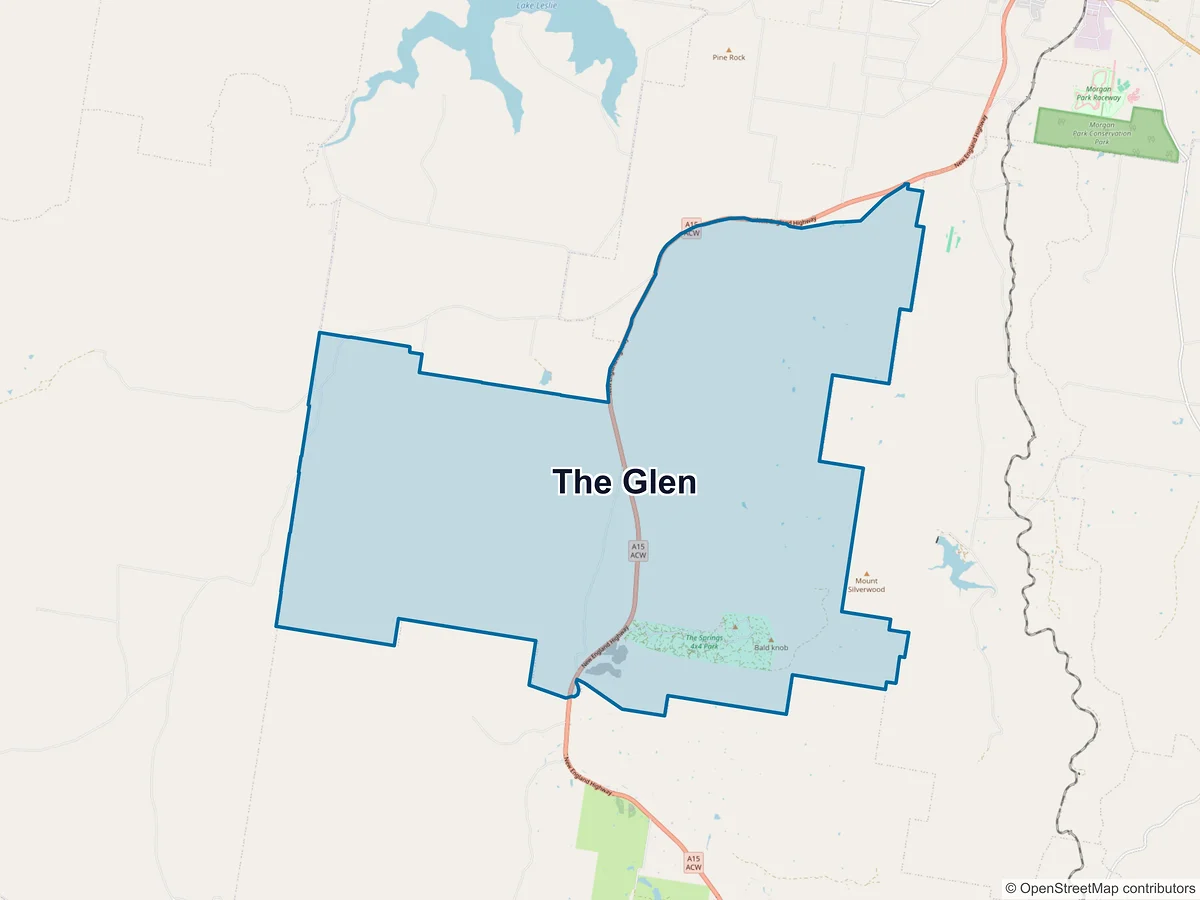 Map of The Glen, QLD, Australia