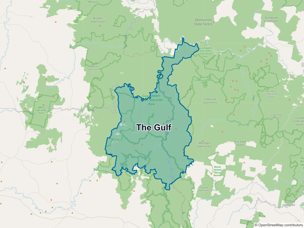 Map of The Gulf, NSW, Australia