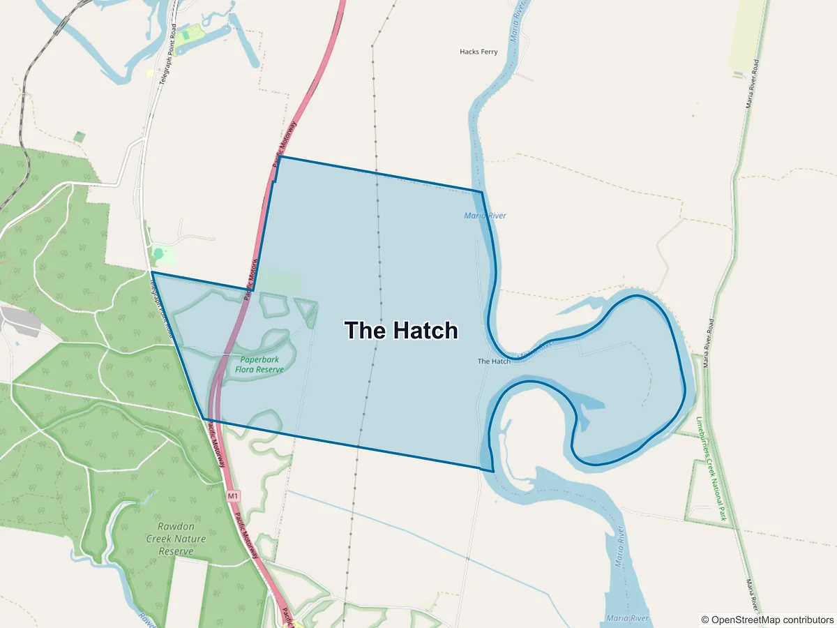 Map of The Hatch, NSW, Australia