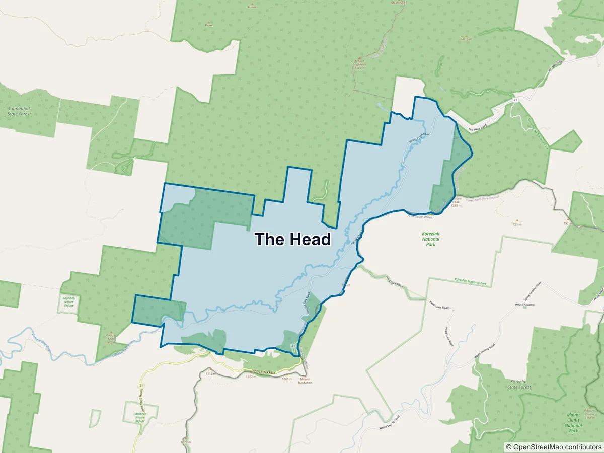 Map of The Head, QLD, Australia