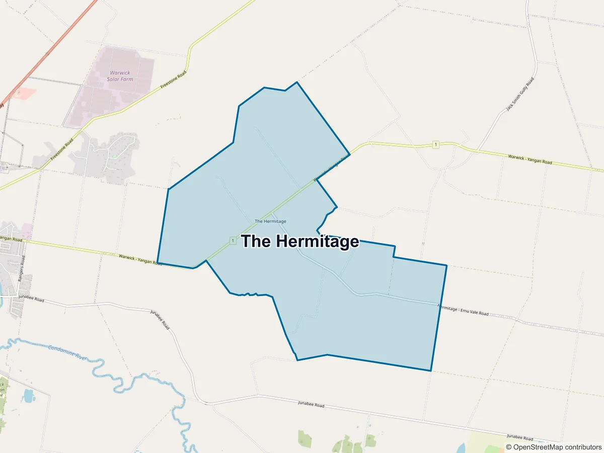 Map of The Hermitage, QLD, Australia