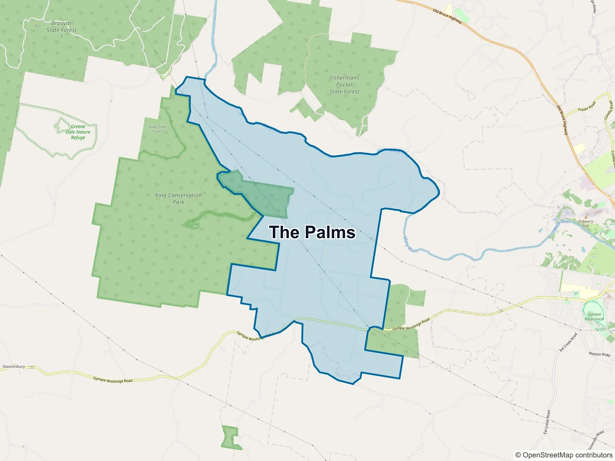 Map of The Palms, QLD, Australia