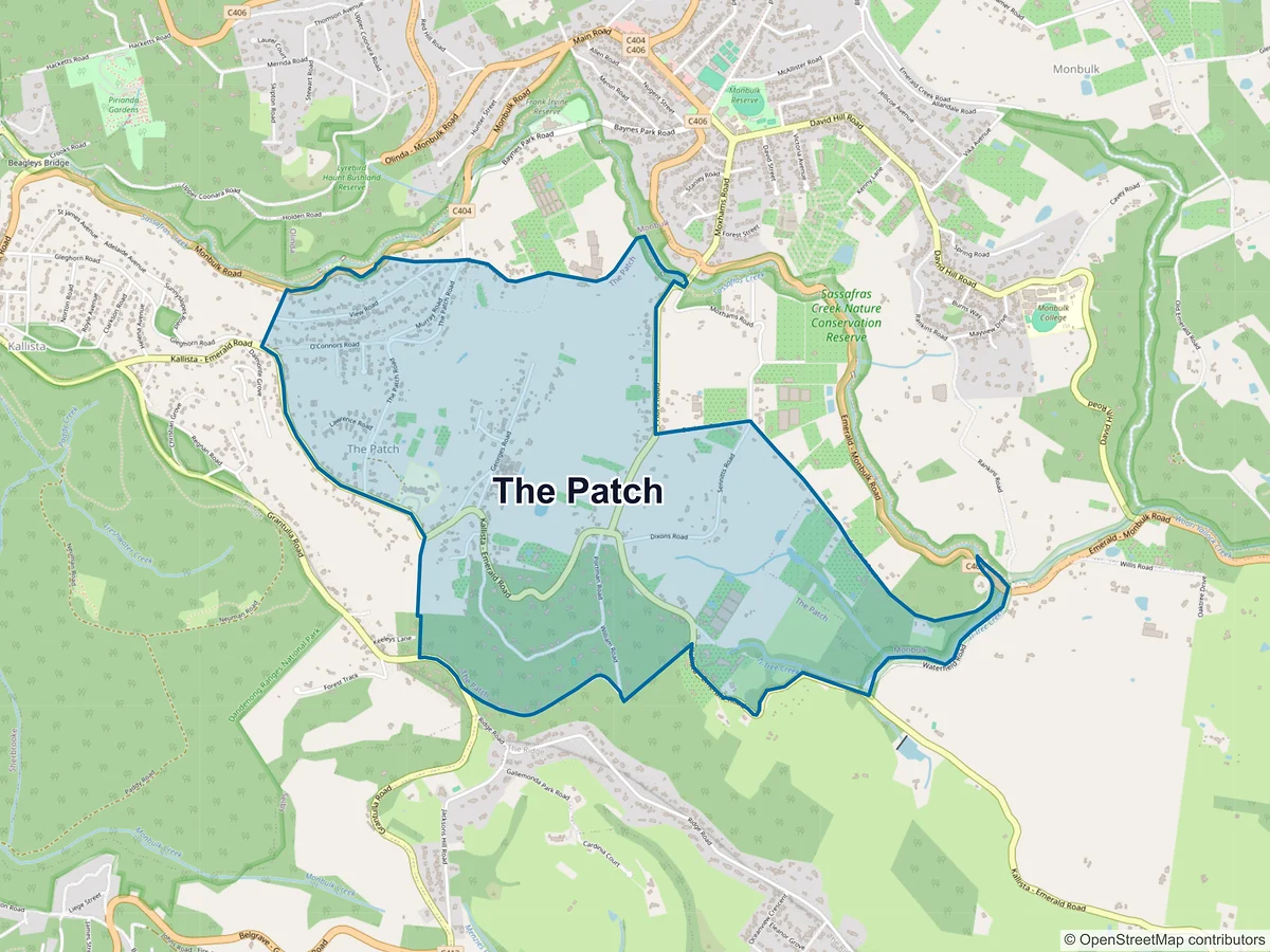 Map of The Patch, VIC, Australia