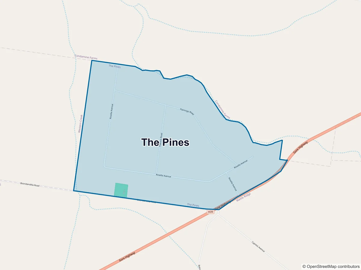 Map of The Pines, QLD, Australia