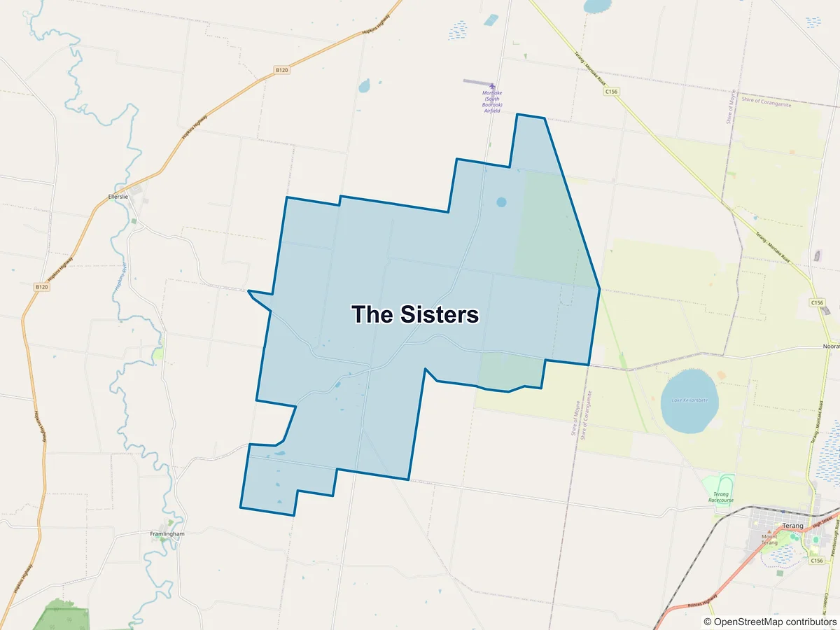 Map of The Sisters, VIC, Australia