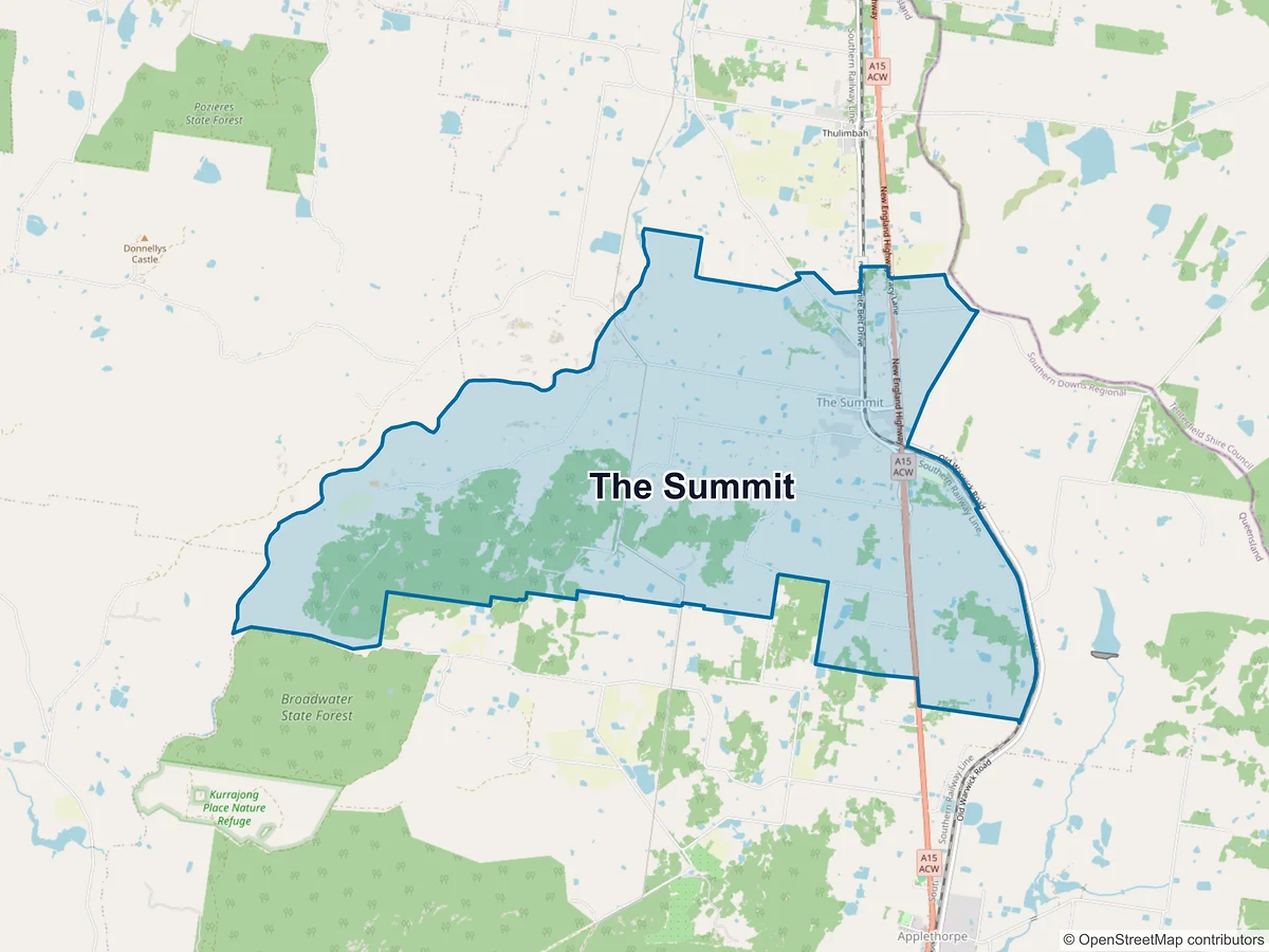 Map of The Summit, QLD, Australia