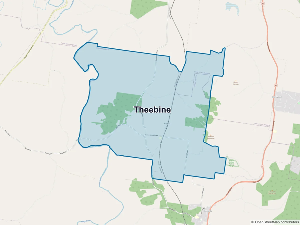 Map of Theebine, QLD, Australia