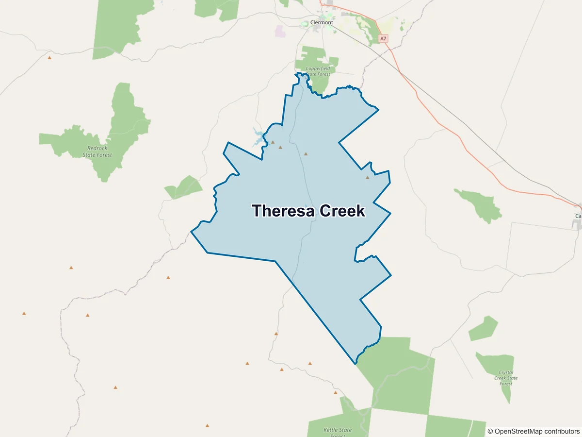 Map of Theresa Creek, QLD, Australia