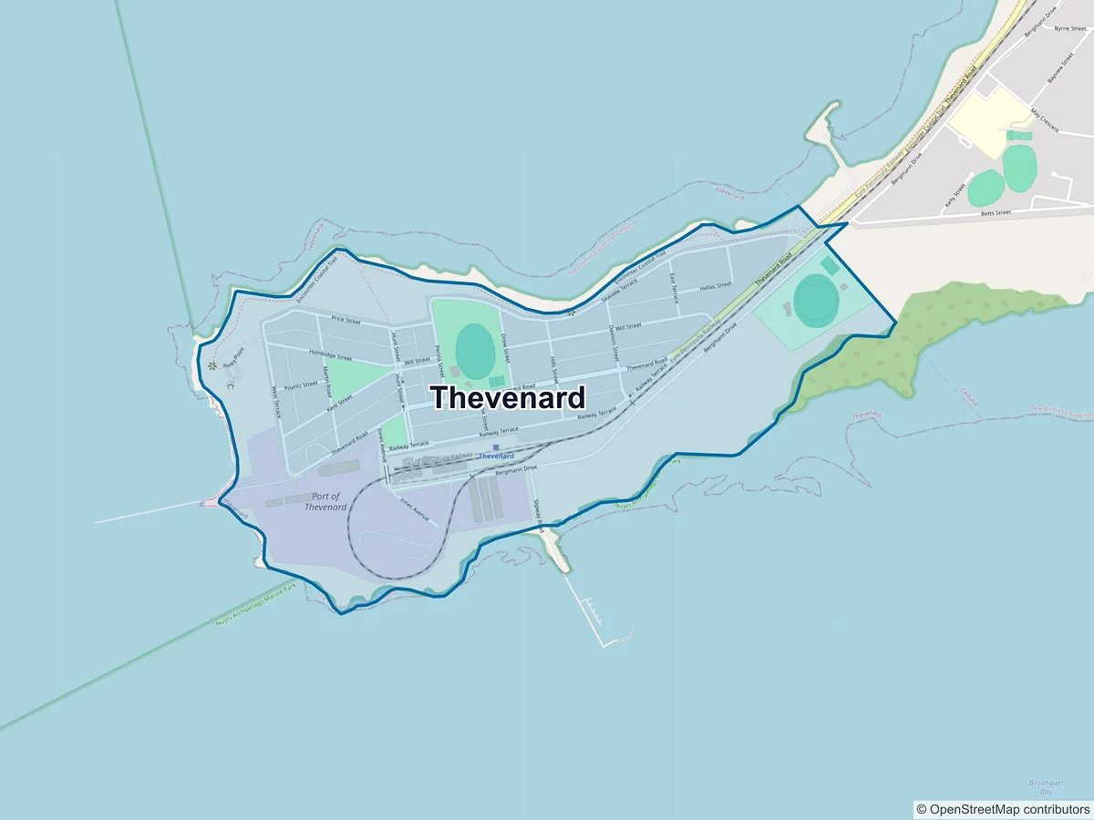 Map of Thevenard, SA, Australia