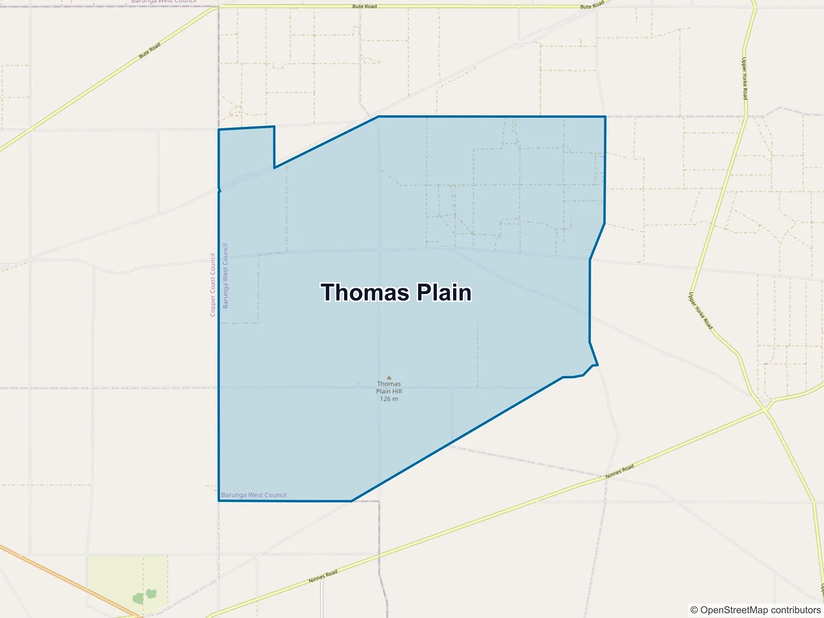 Map of Thomas Plain, SA, Australia