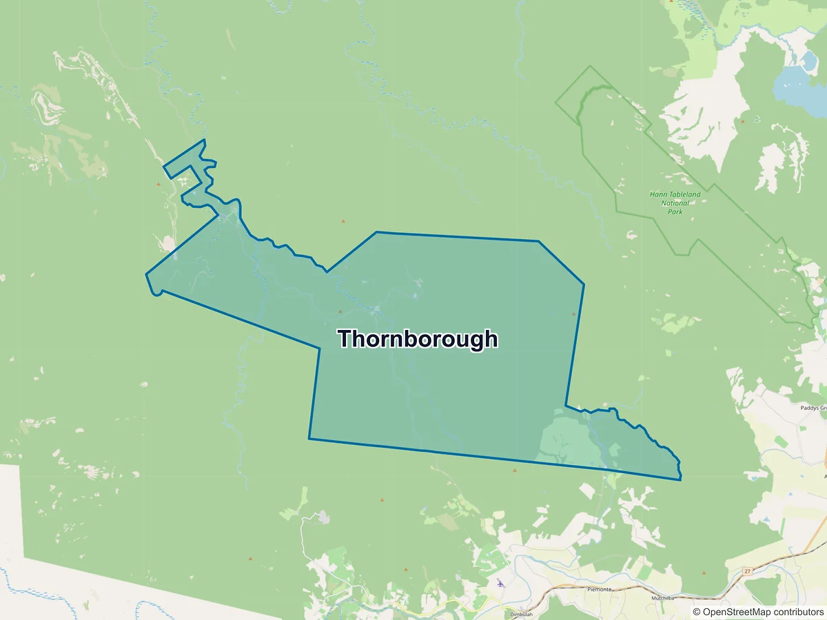 Map of Thornborough, QLD, Australia