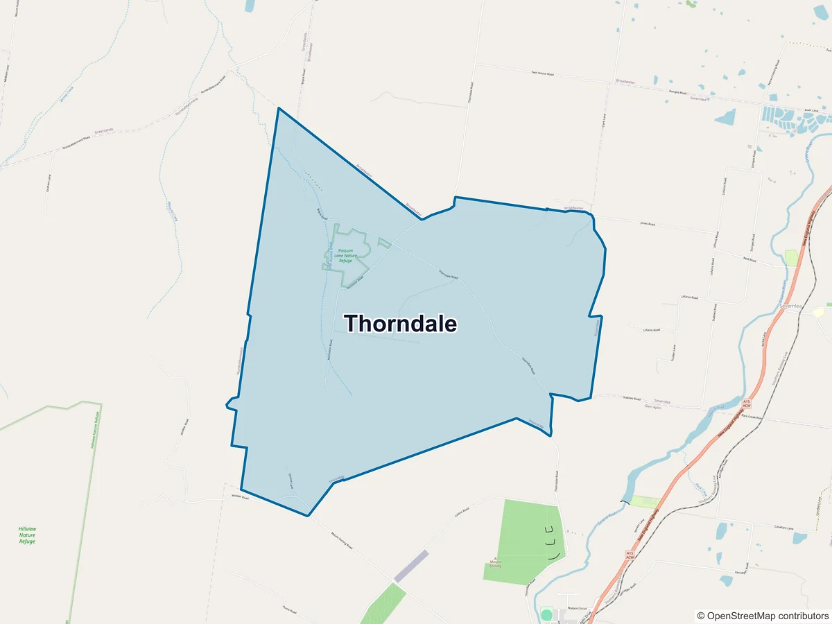 Map of Thorndale, QLD, Australia