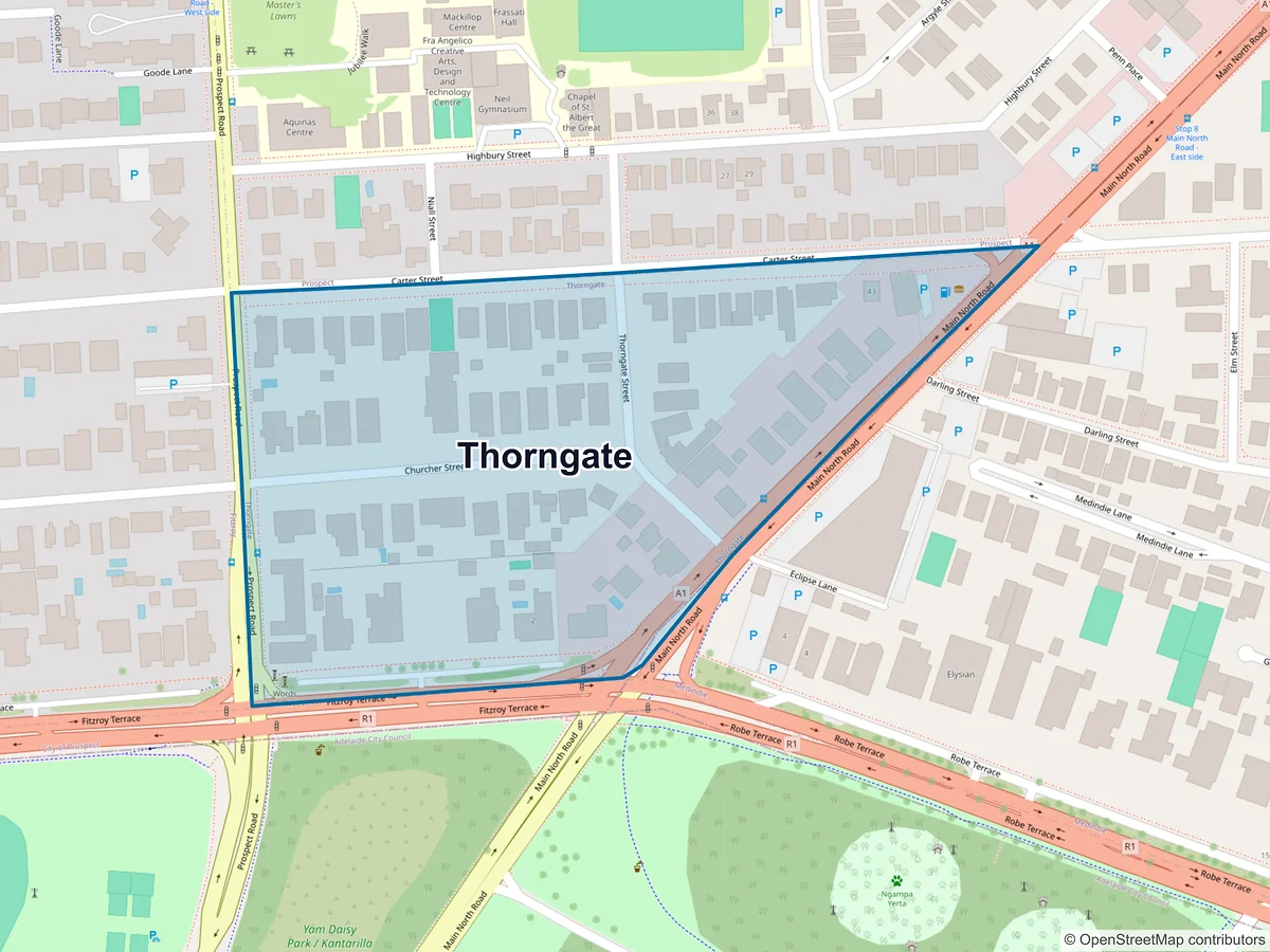 Map of Thorngate, SA, Australia