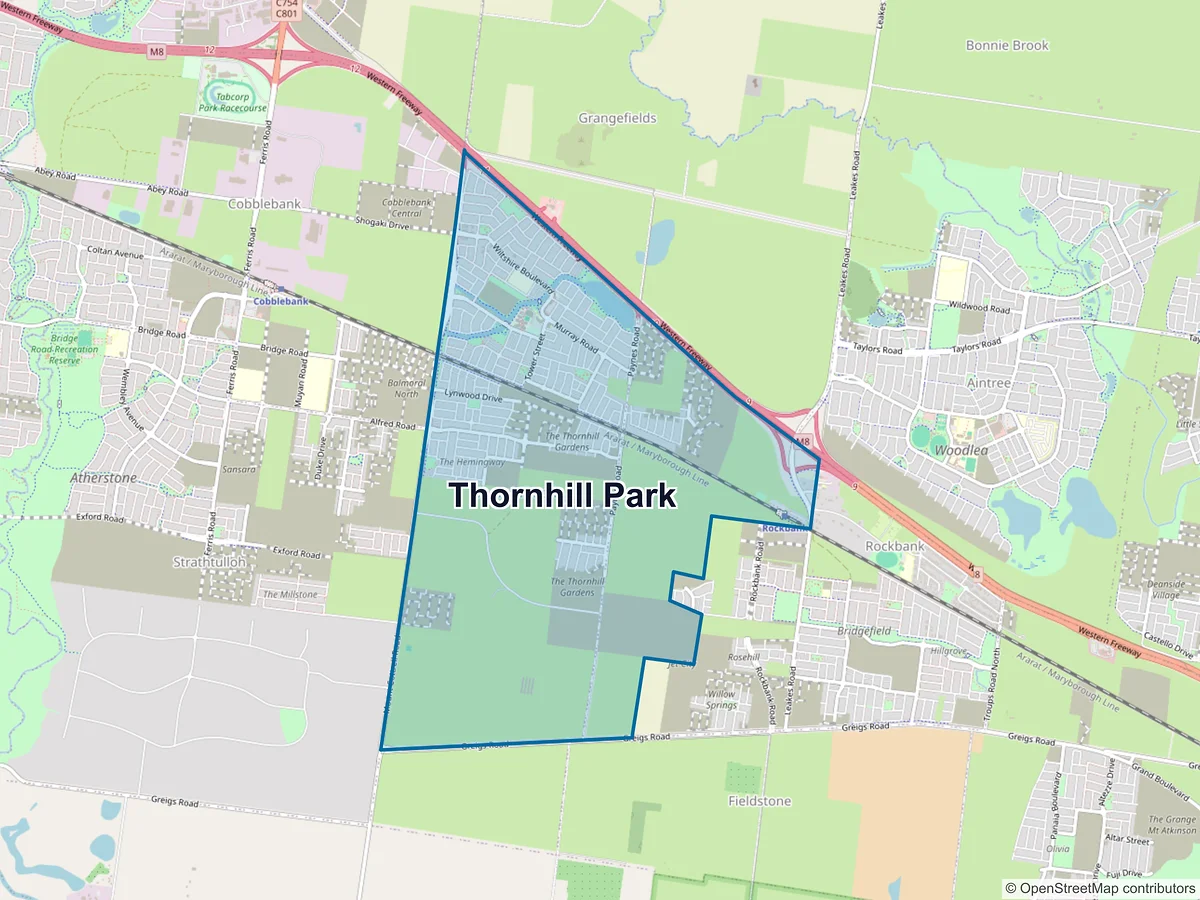 Map of Thornhill Park, VIC, Australia