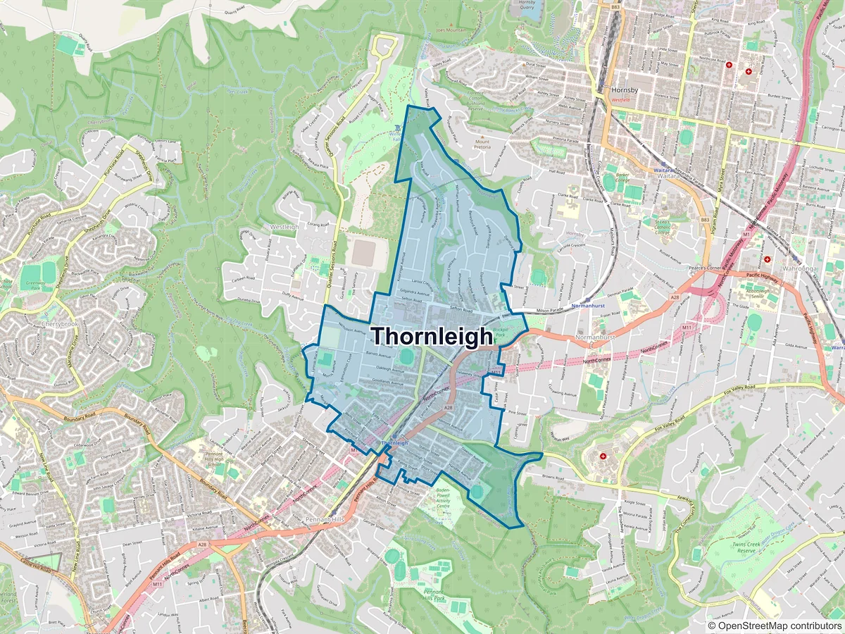 Map of Thornleigh, NSW, Australia