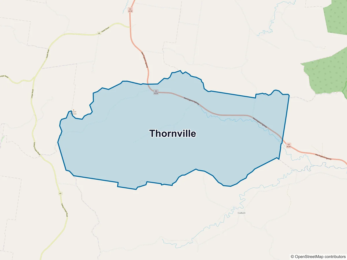 Map of Thornville, QLD, Australia