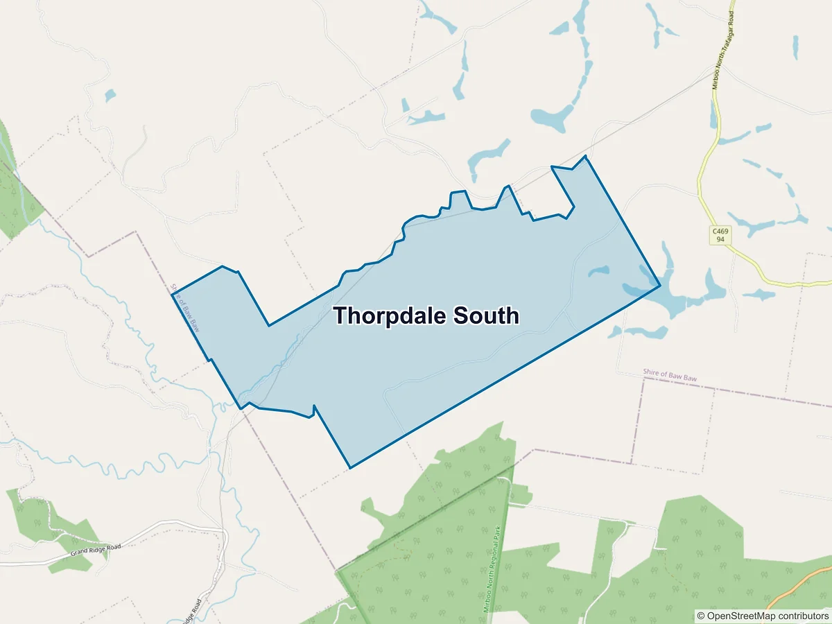 Map of Thorpdale South, VIC, Australia