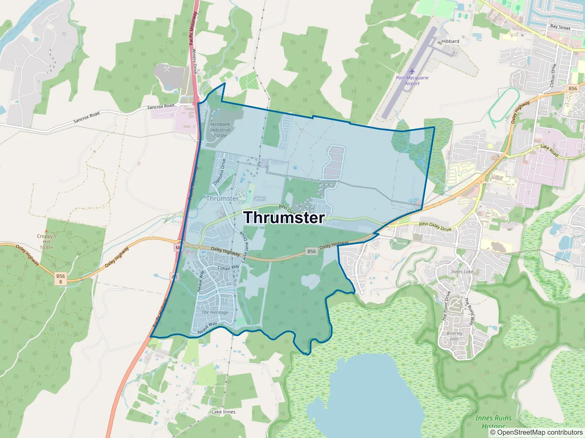 Map of Thrumster, NSW, Australia
