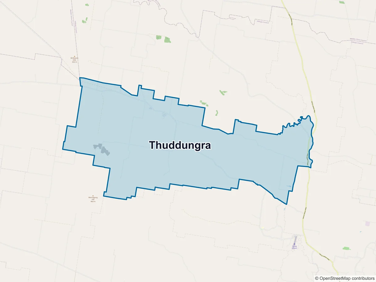Map of Thuddungra, NSW, Australia