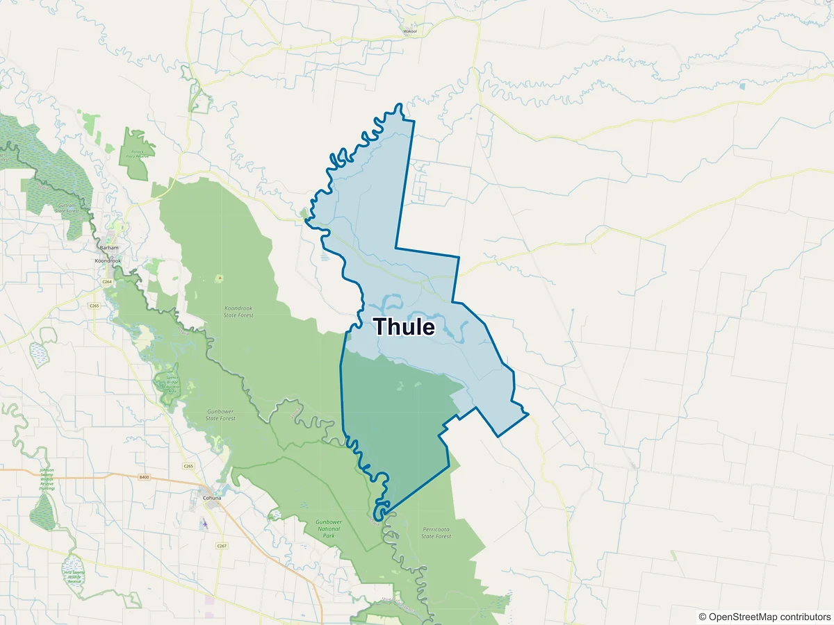 Map of Thule, NSW, Australia