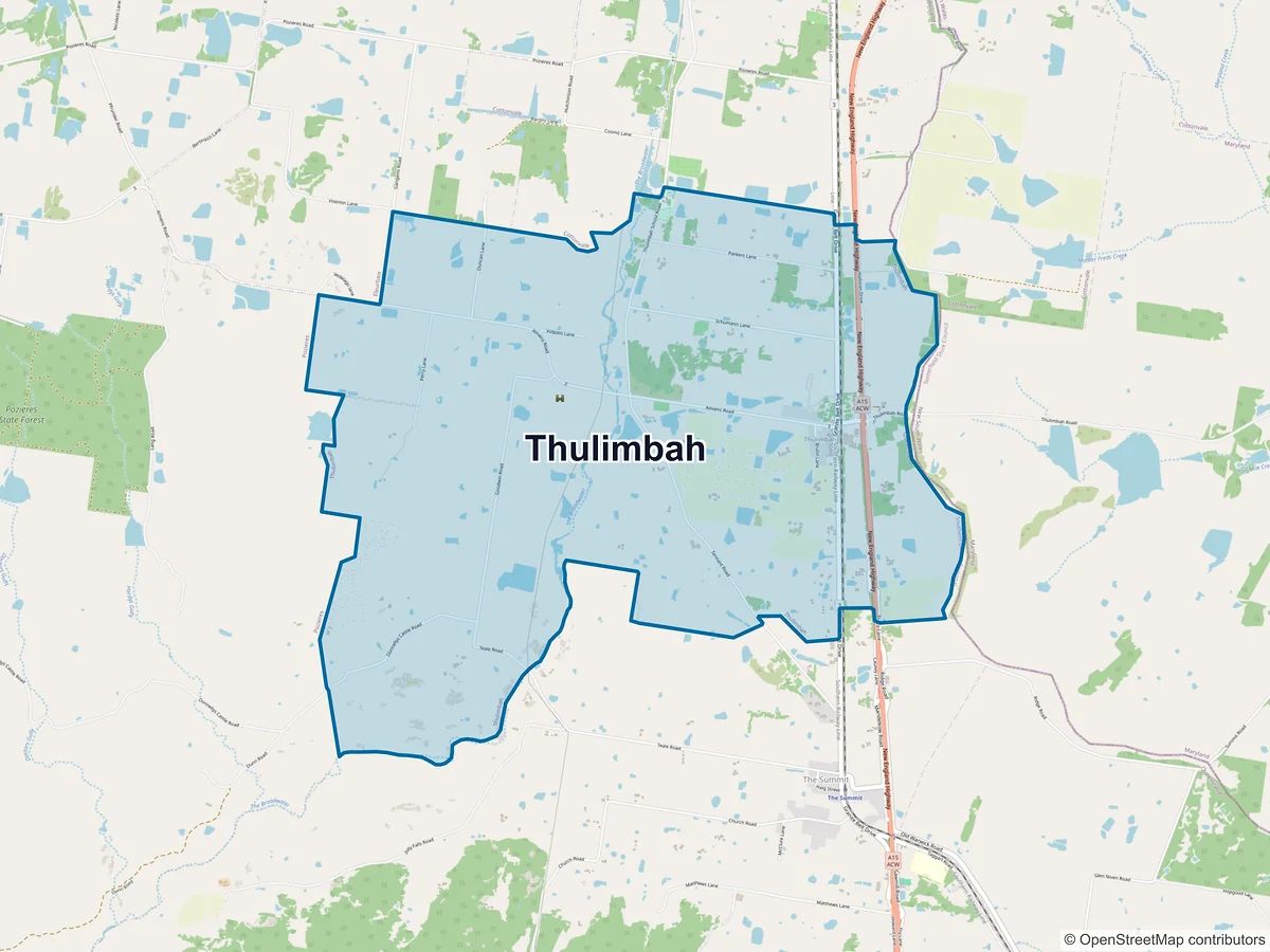 Map of Thulimbah, QLD, Australia