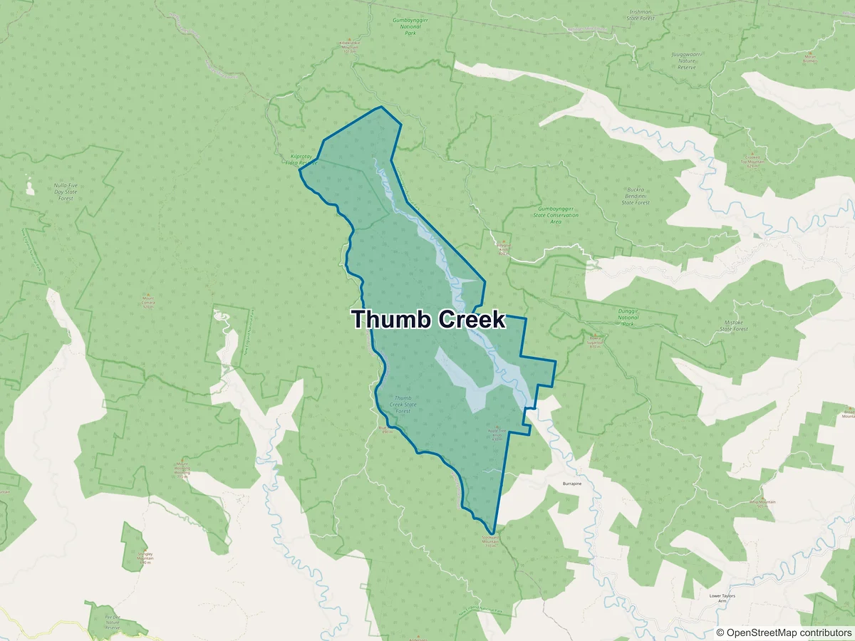 Map of Thumb Creek, NSW, Australia