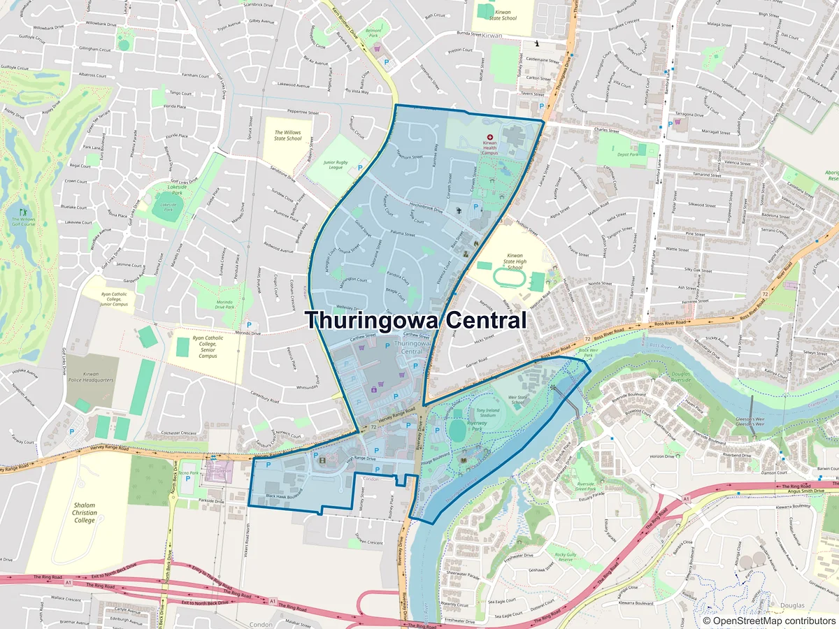 Map of Thuringowa Central, QLD, Australia