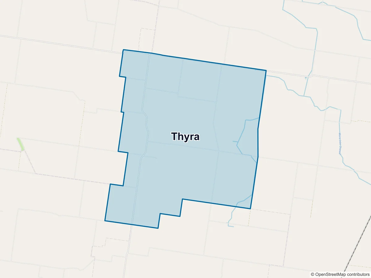 Map of Thyra, NSW, Australia