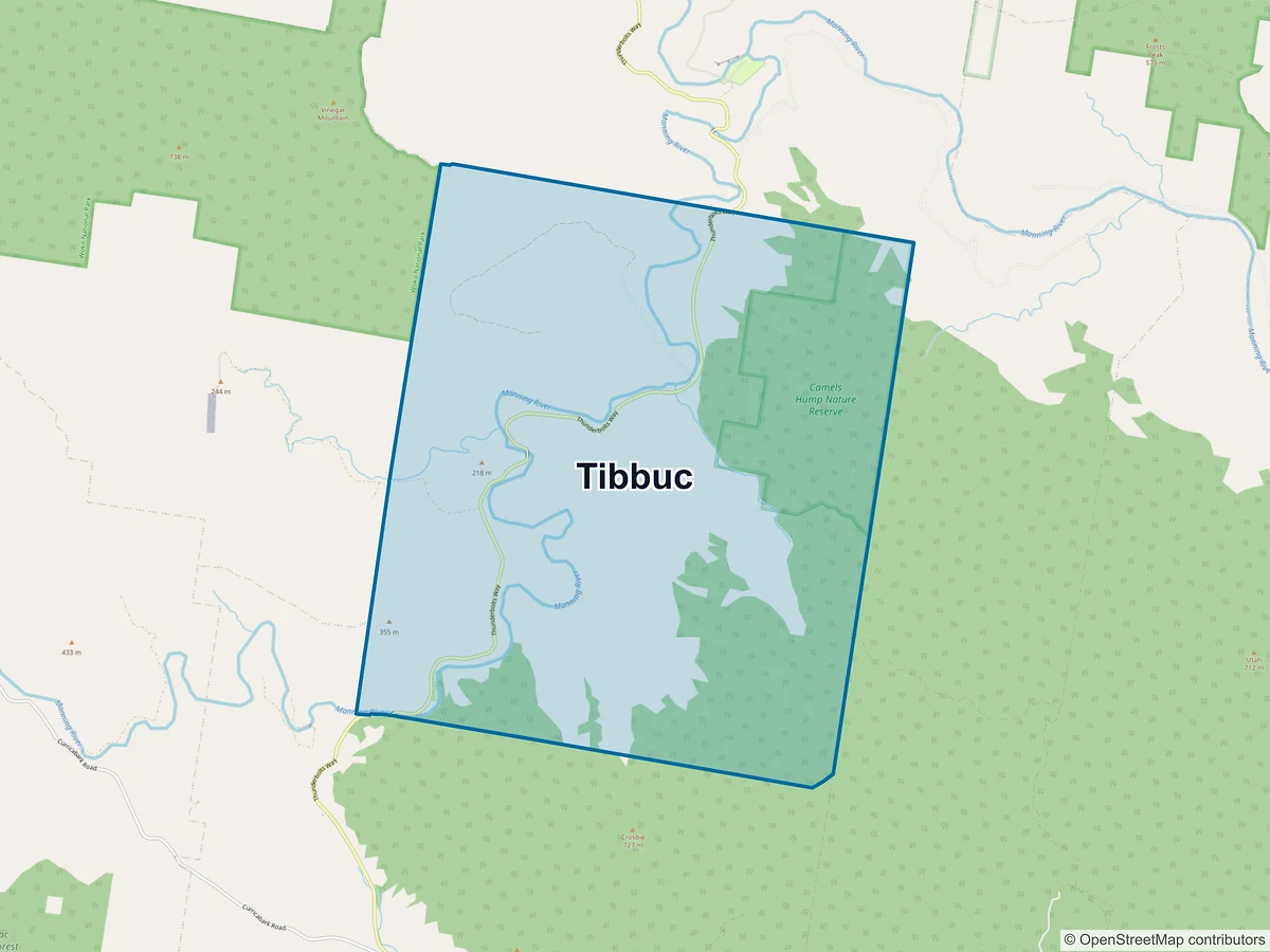 Map of Tibbuc, NSW, Australia
