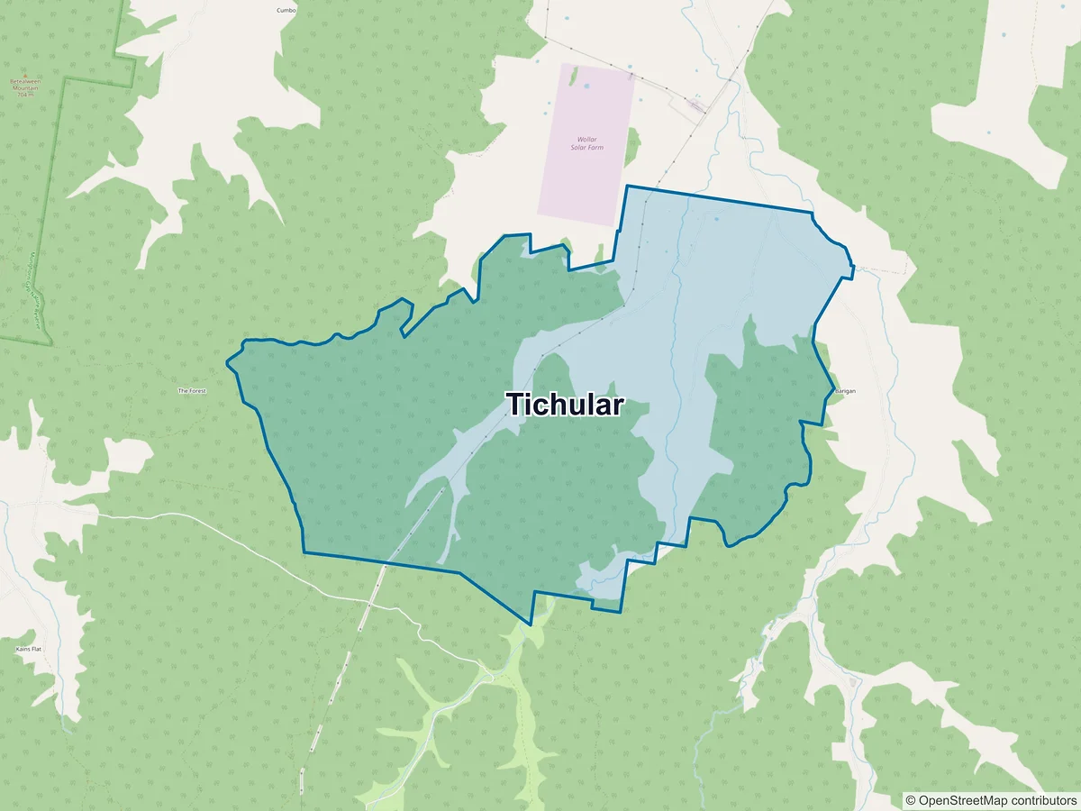 Map of Tichular, NSW, Australia