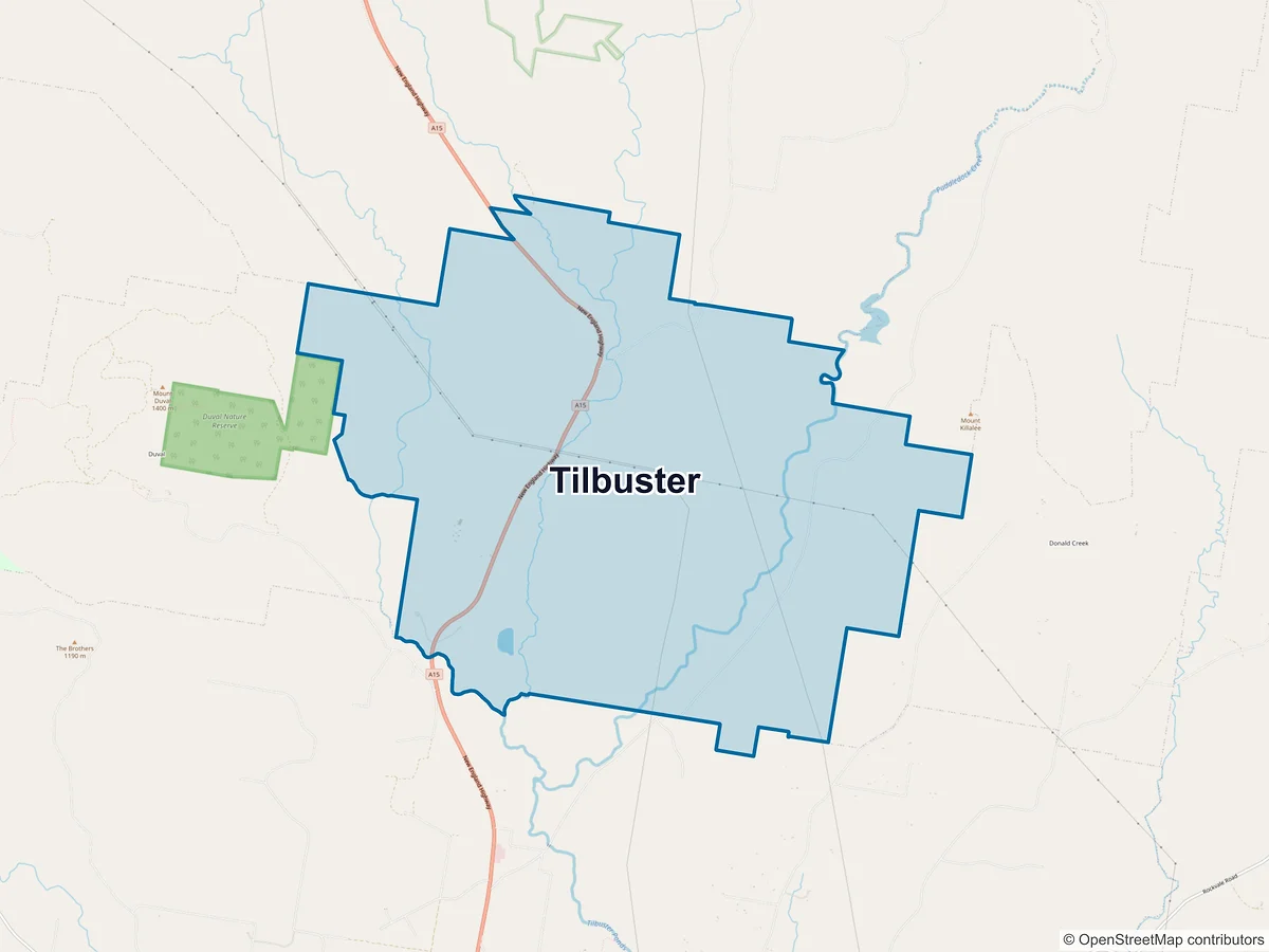 Map of Tilbuster, NSW, Australia