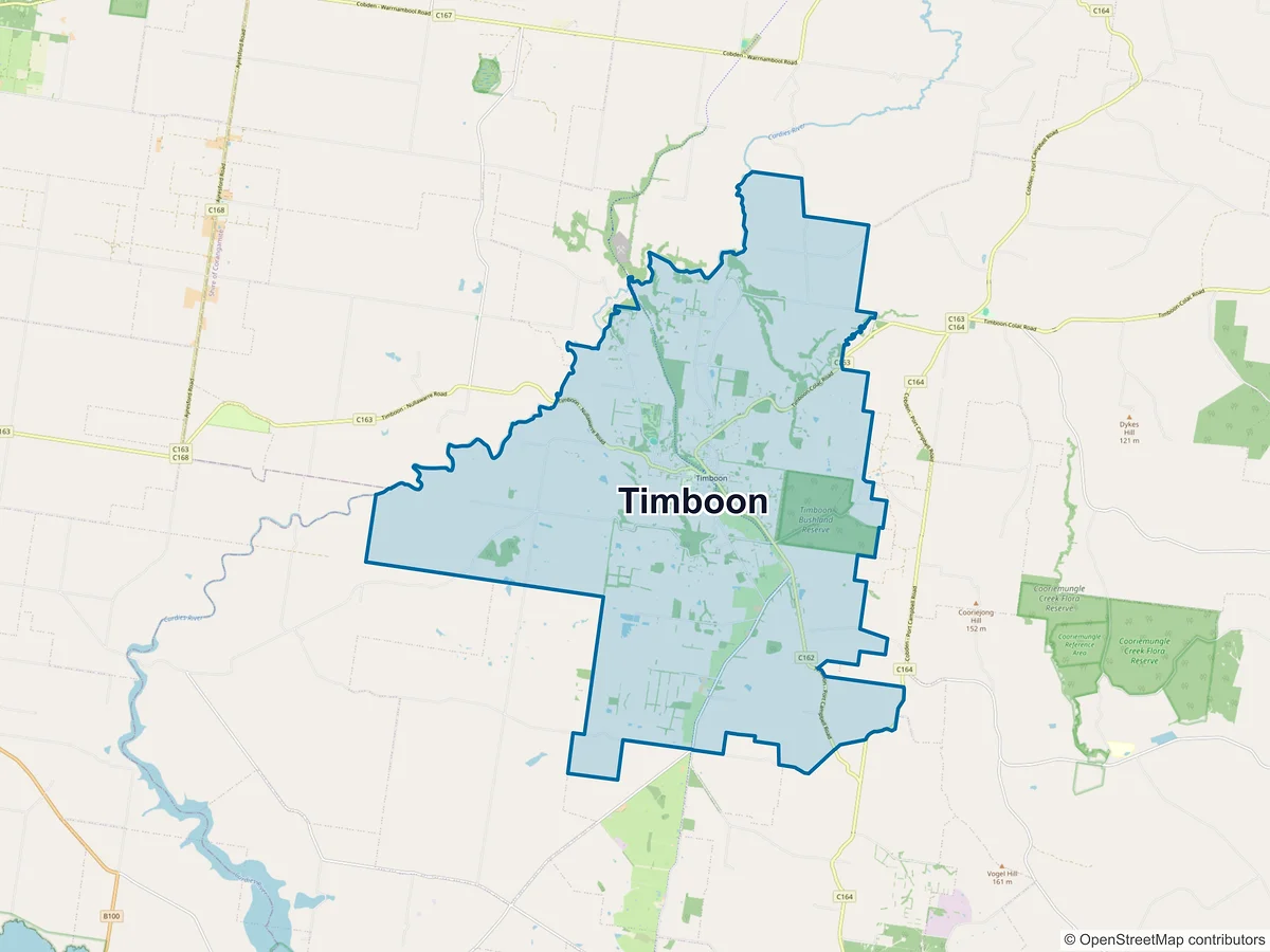 Map of Timboon, VIC, Australia