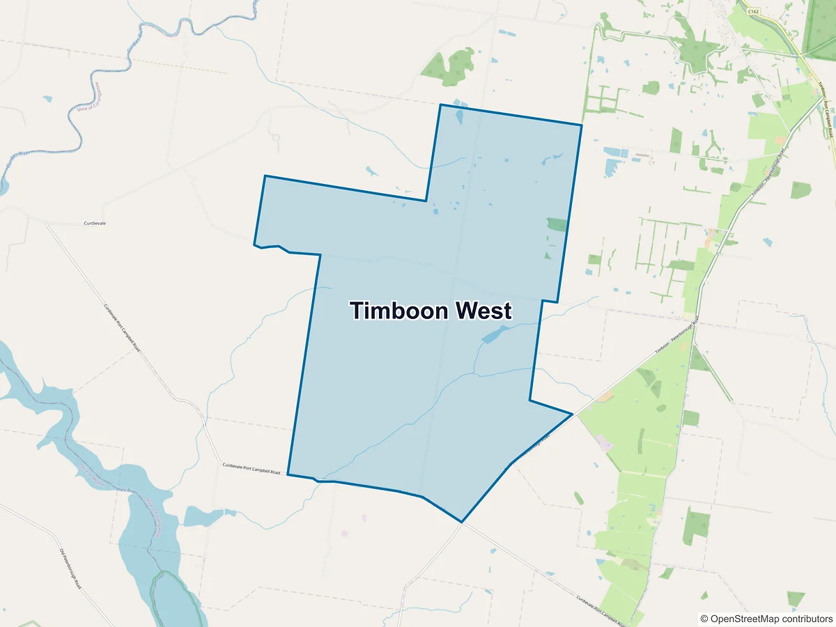 Map of Timboon West, VIC, Australia