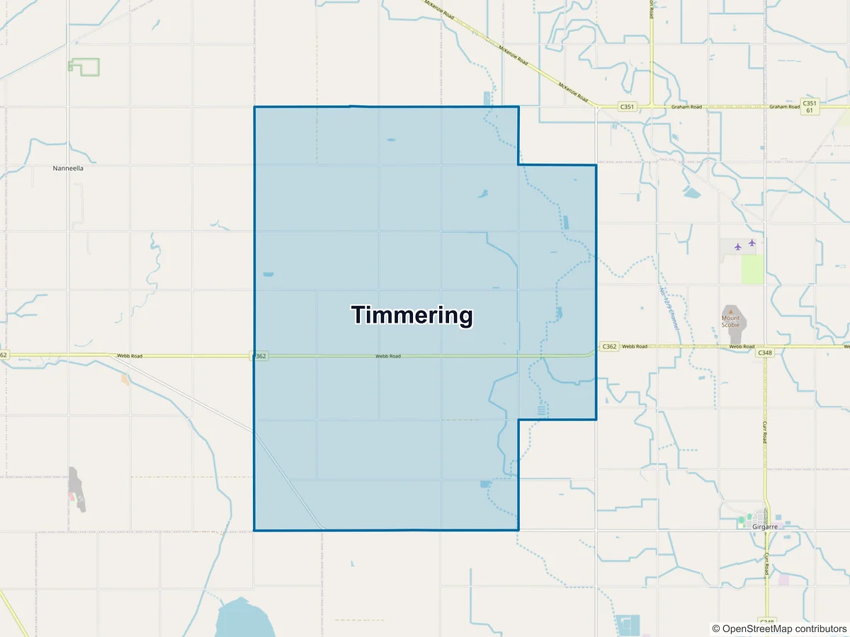 Map of Timmering, VIC, Australia