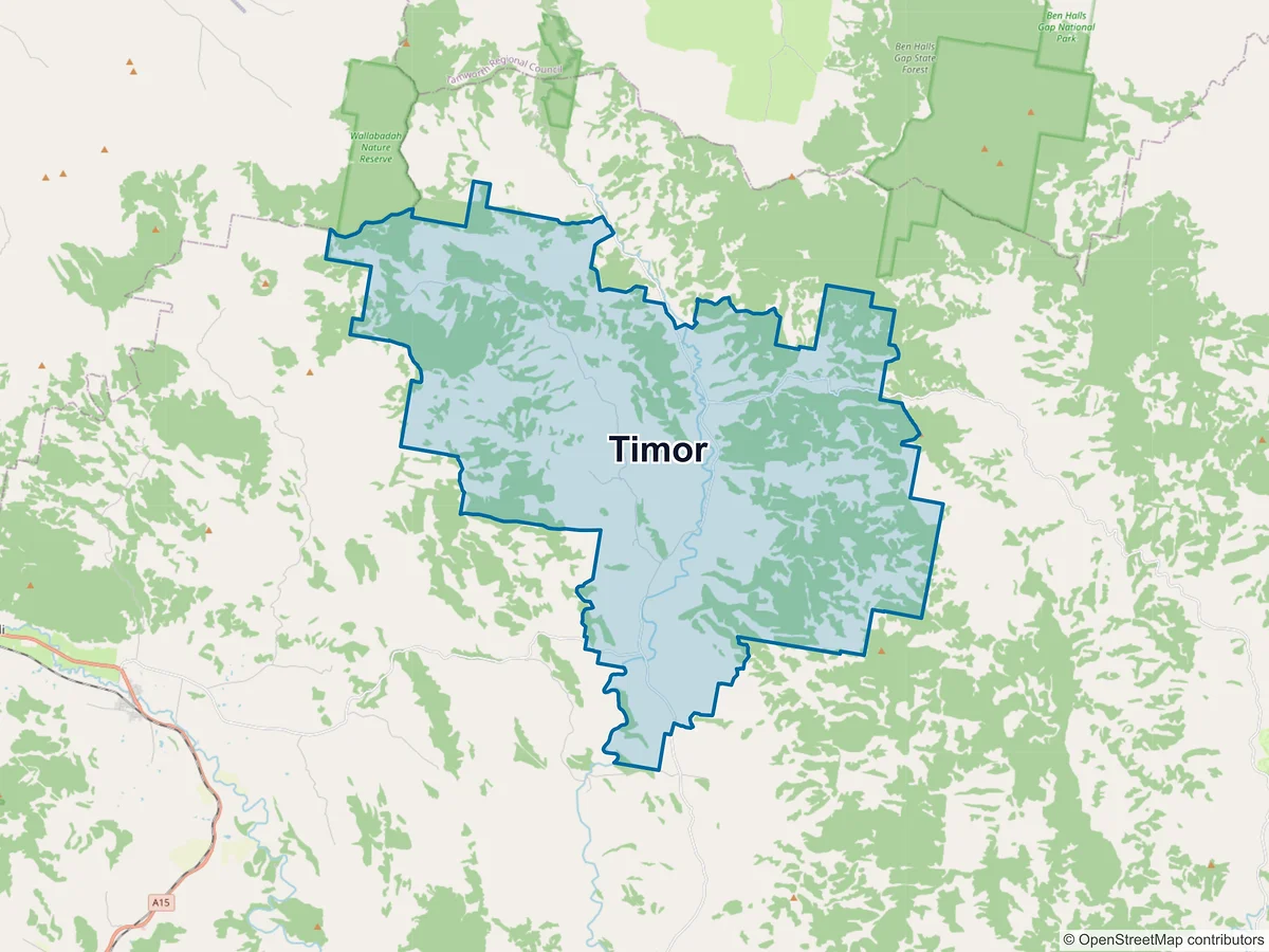 Map of Timor, NSW, Australia