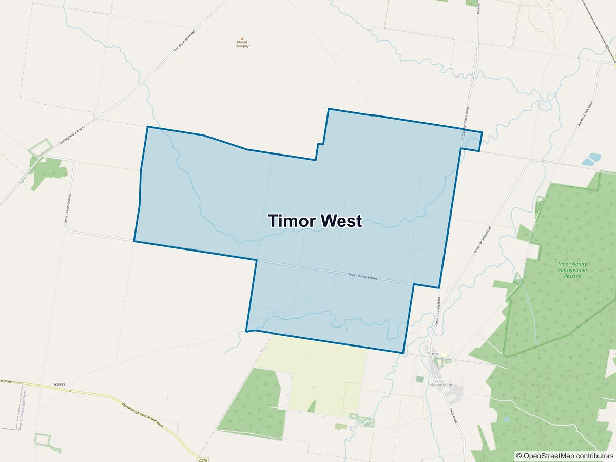 Map of Timor West, VIC, Australia