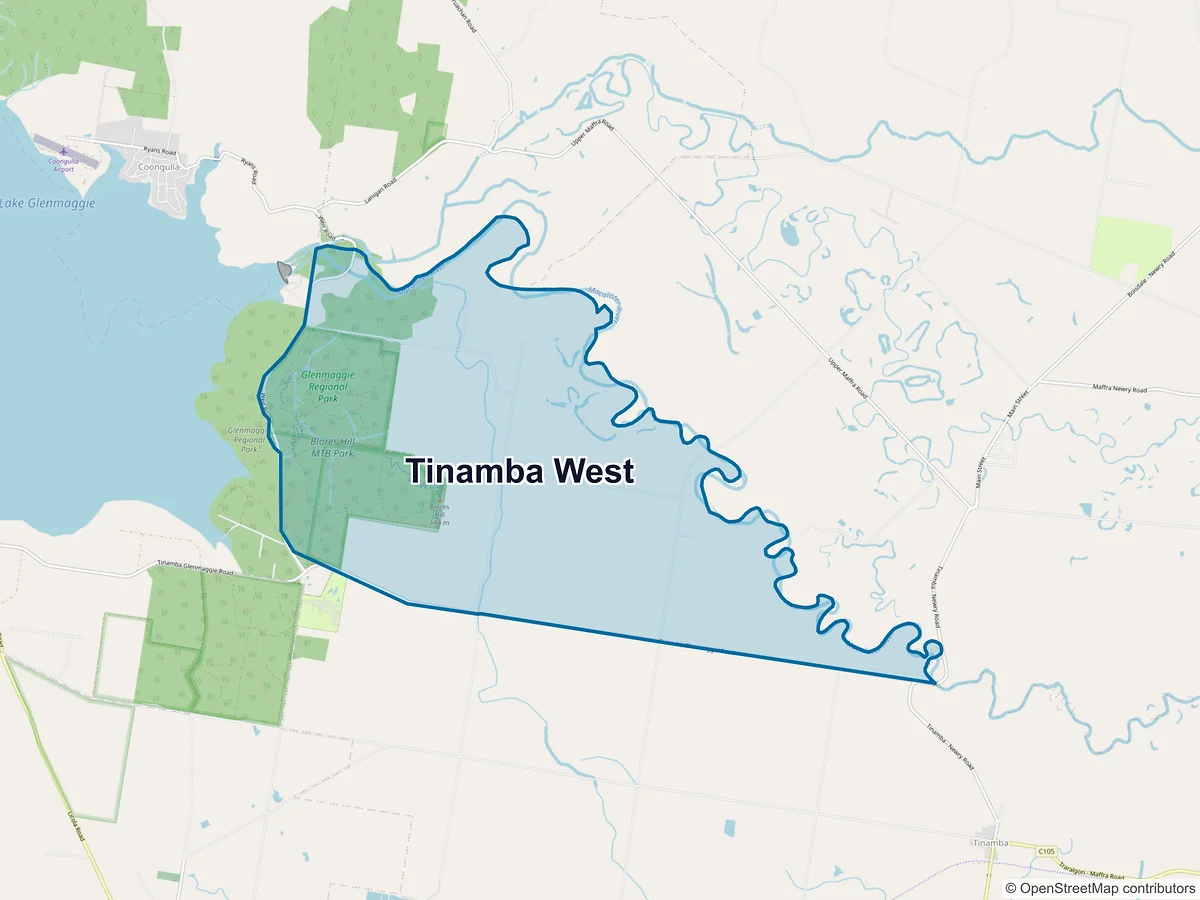 Map of Tinamba West, VIC, Australia